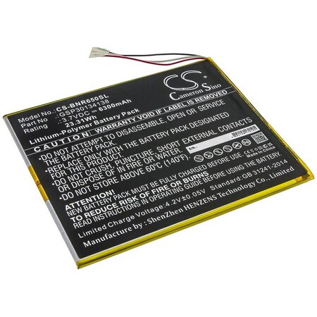 Bsc Preferred Barnes & Noble BNTV650 Nook 10.1 Tablet Replacement Battery CS-BNR650SL